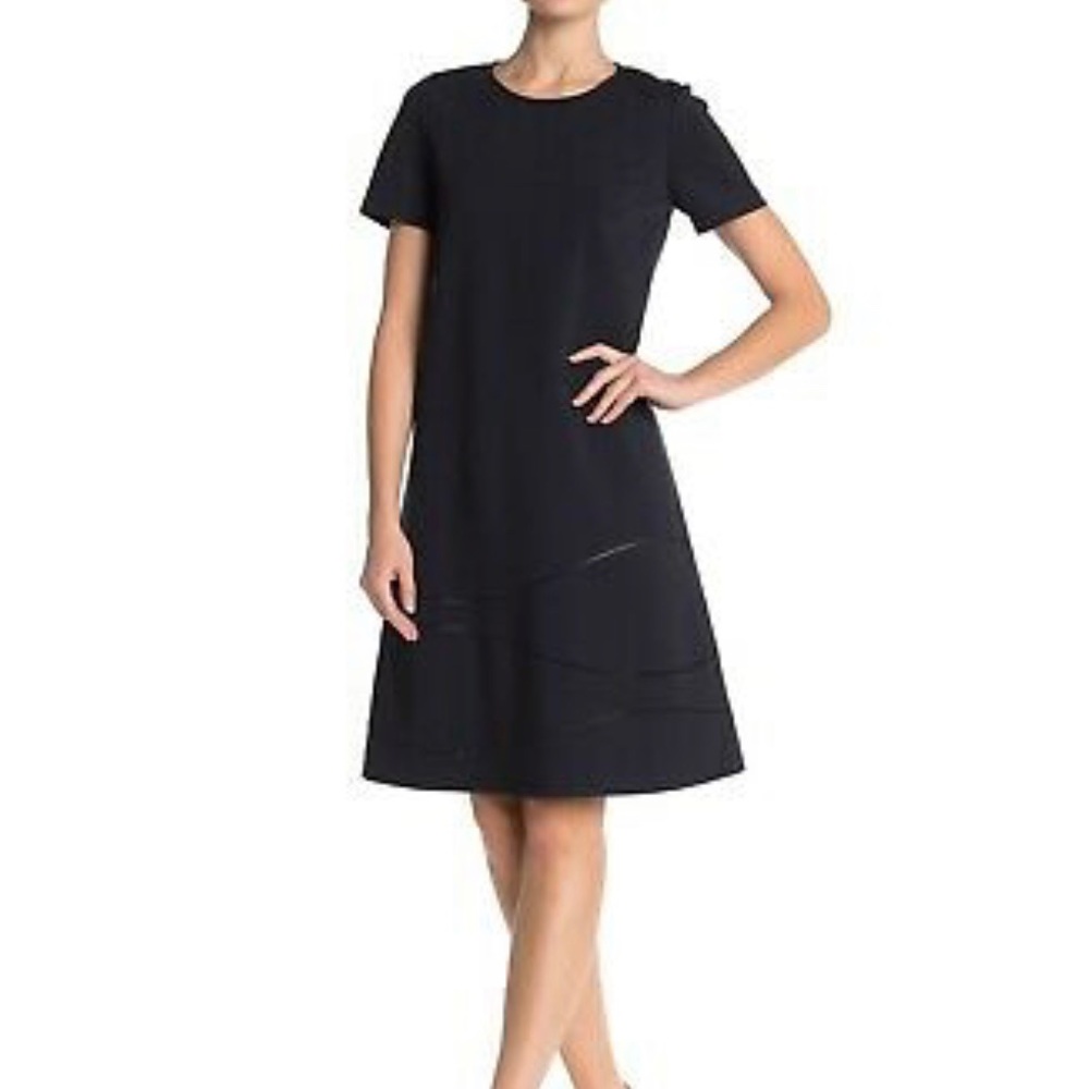 Lafayette 148 NY | Navy Jasmin Punto Milan Dress